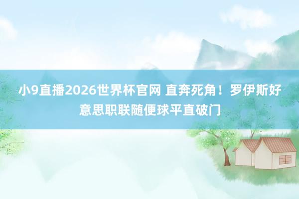 小9直播2026世界杯官网 直奔死角！罗伊斯好意思职联随便球平直破门
