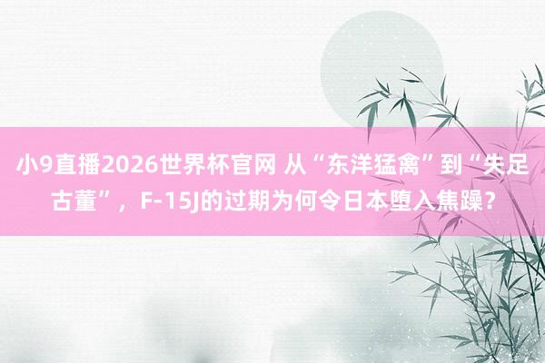 小9直播2026世界杯官网 从“东洋猛禽”到“失足古董”，F-15J的过期为何令日本堕入焦躁？