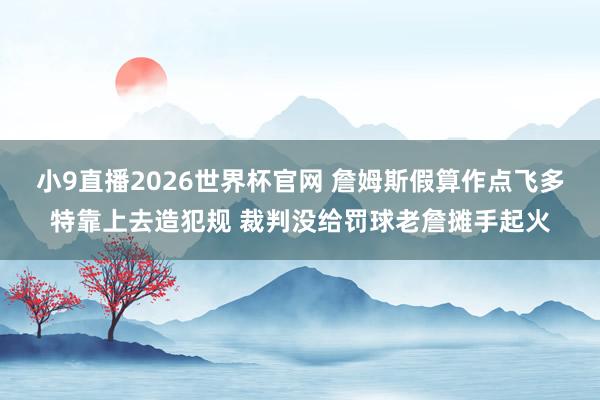 小9直播2026世界杯官网 詹姆斯假算作点飞多特靠上去造犯规 裁判没给罚球老詹摊手起火