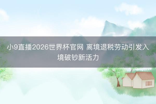 小9直播2026世界杯官网 离境退税劳动引发入境破钞新活力