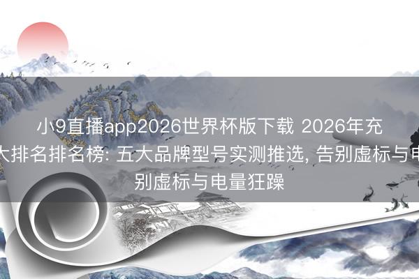 小9直播app2026世界杯版下载 2026年充电宝十大排名排名榜: 五大品牌型号实测推选， 告别虚标与电量狂躁
